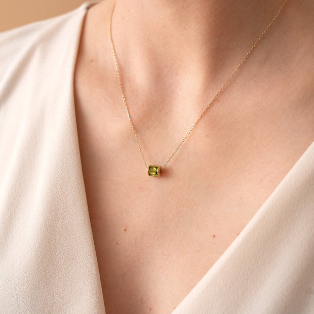 August Birthstone Precious Pendant Necklace