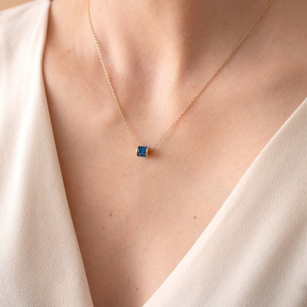 September Birthstone Precious Pendant Necklace