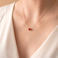 July Birthstone Precious Pendant Necklace