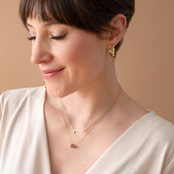 Initial L Precious Elongated Necklace