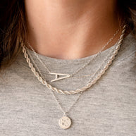 Initial A Precious Elongated Necklace