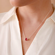 July Birthstone Precious Pendant Necklace