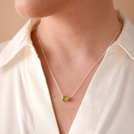 August Birthstone Precious Pendant Necklace