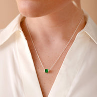 May Birthstone Precious Pendant Necklace