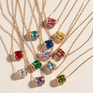 April Birthstone Precious Pendant Necklace