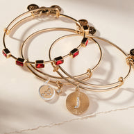 Initial J Pave Starburst Texture Bangle