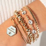 Paw Print Beaded Dog Bangle