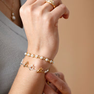 Pearl Bolo Beaded Bracelet