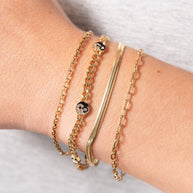 Yin Yang Curb Chain Bracelet