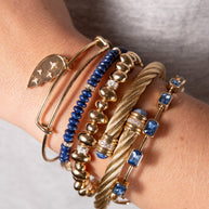 September Birthstone Emerald Cut Bangle