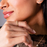 Triple Stone Crystal Inline Necklace