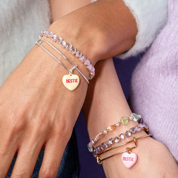 Sweethearts® 'Bestie' Charm Bangles Set of 2