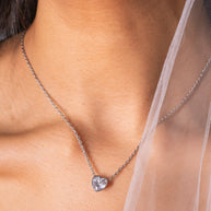 Crystal Heart Pendant Necklace