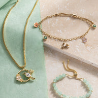 Hummingbird Multicharm Adjustable Anklet