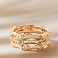 Bamboo Trio Ring Set