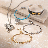 Elephant Crystal Bolo Bracelet