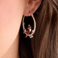 Cardinal Reversible Hoop Earrings