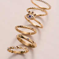 Evil Eye Stacking Ring Set of 3