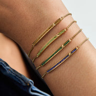 May Everyday Birthstone Pave Bolo Bracelet