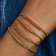 June Everyday Birthstone Pave Bolo Bracelet