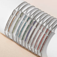 August Everyday Birthstone Pave Bolo Bracelet
