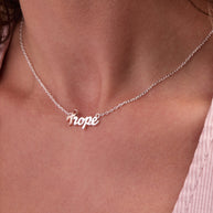 'Hope' Breast Cancer Awareness Pink Ribbon Necklace