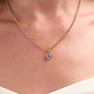 June 'Luck' Heart Birthstone Charm
