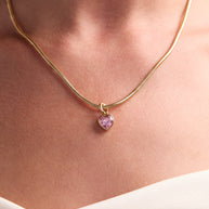October 'Serenity' Heart Birthstone Charm