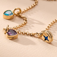 February 'Clarity' Heart Birthstone Charm