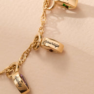 May 'Hope' Heart Birthstone Charm