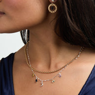 Moon Magic 2 Row Charm Necklace
