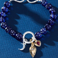 Moon Magic Beaded Charm Bolo Bracelet