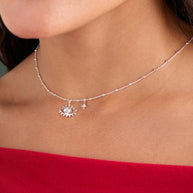 Evil Eye Duo Charm Necklace