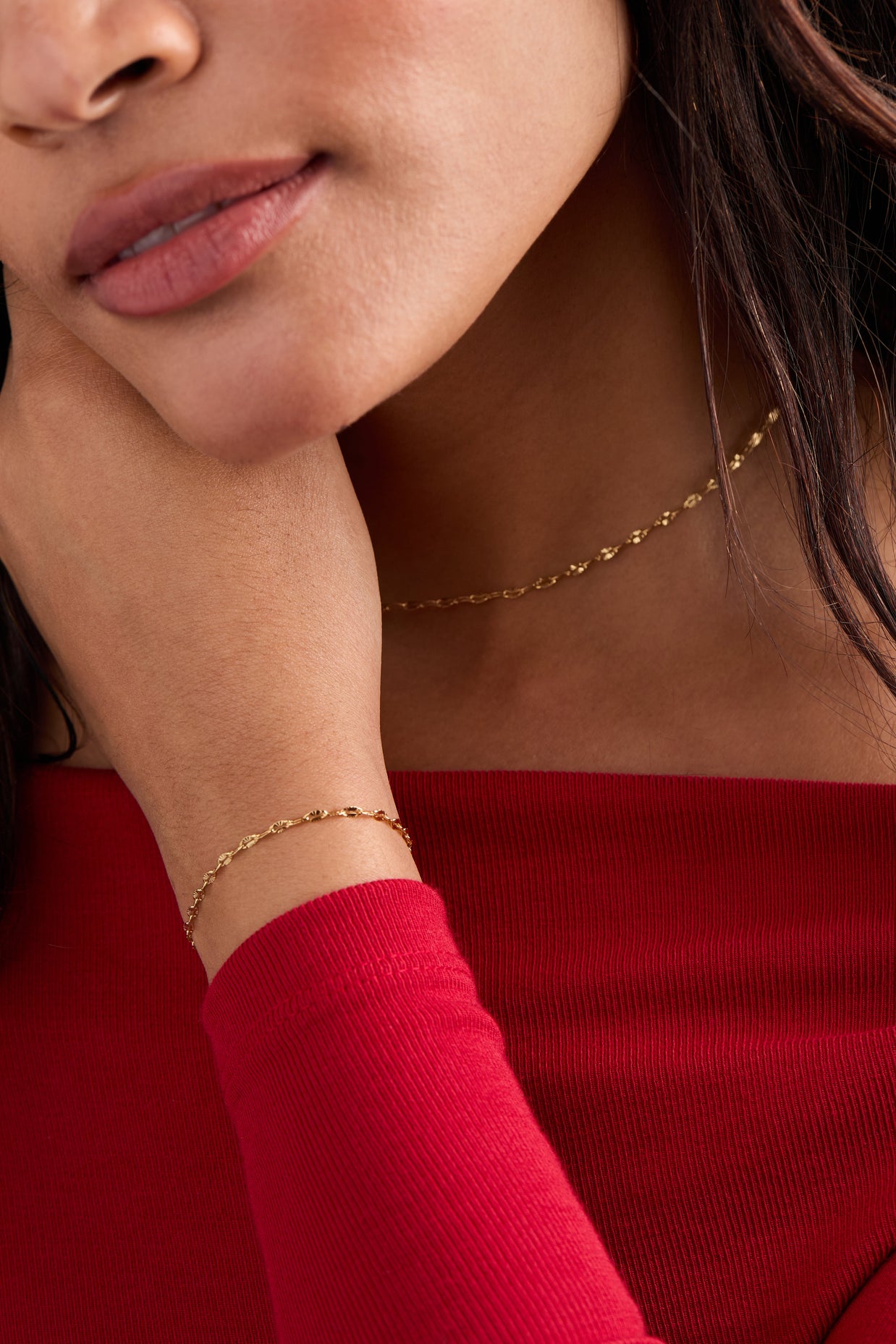 Multi Faceted Chain Bracelet