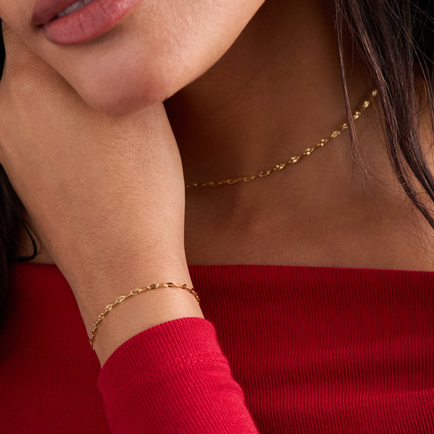 Multi Faceted Chain Bracelet