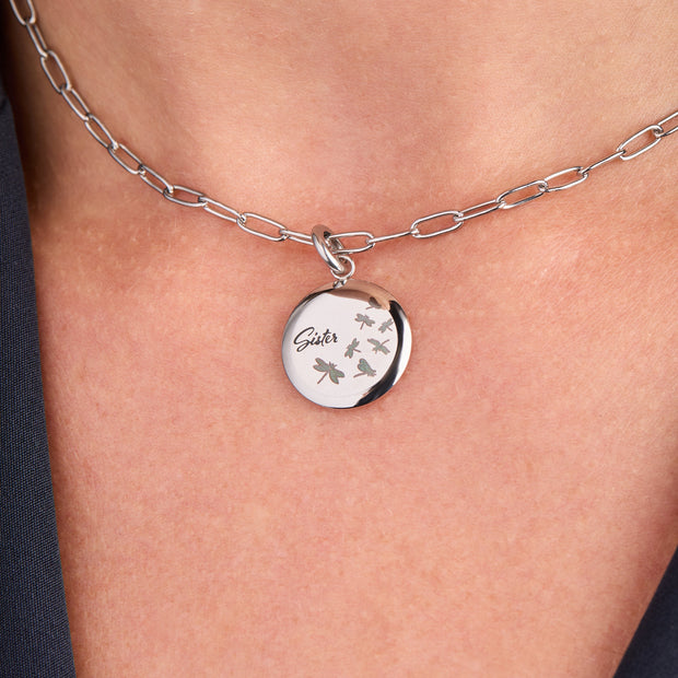 Sister Dragonfly Disc Charm