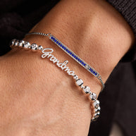 Grandma Elongated Crystal Stretch Bracelet