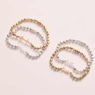 Sister Elongated Crystal Stretch Bracelet
