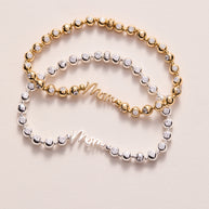 Mom Elongated Crystal Stretch Bracelet