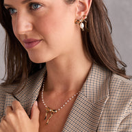 Bow Pearl Coquette Necklace