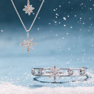 Crystal Snowflake Cuff Bracelet
