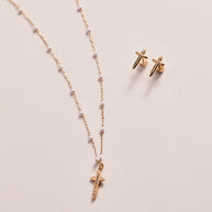 4:13 Cross Stud Earrings