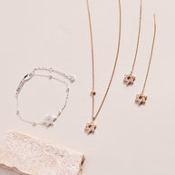 Star of David Delicate Pave Crystal Threader Earrings