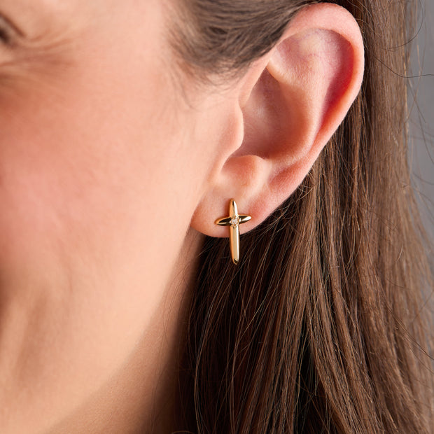 4:13 Cross Stud Earrings