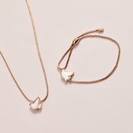 Pearlized Dove 'Peace' Slider Necklace