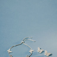 Glass Butterfly Statement Stud Earrings
