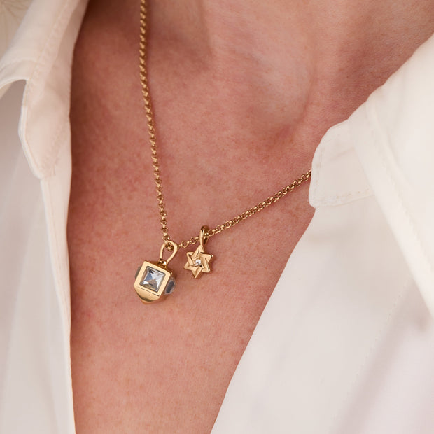 Hanukkah Star of David and Dreidel Pendant Necklace
