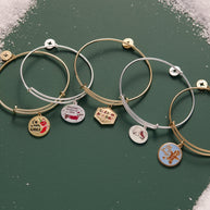 'Dachshund Through The Snow' Dog Charm Bangle