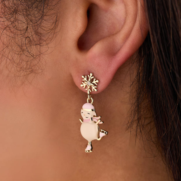 Winter Wonderland Snowman Drop Earrings