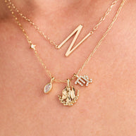 Virgo Zodiac Charm Cluster Necklace